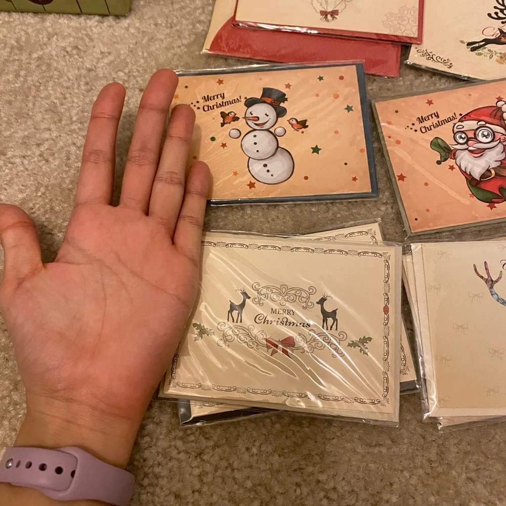 12ct mini christmas thankyou cards